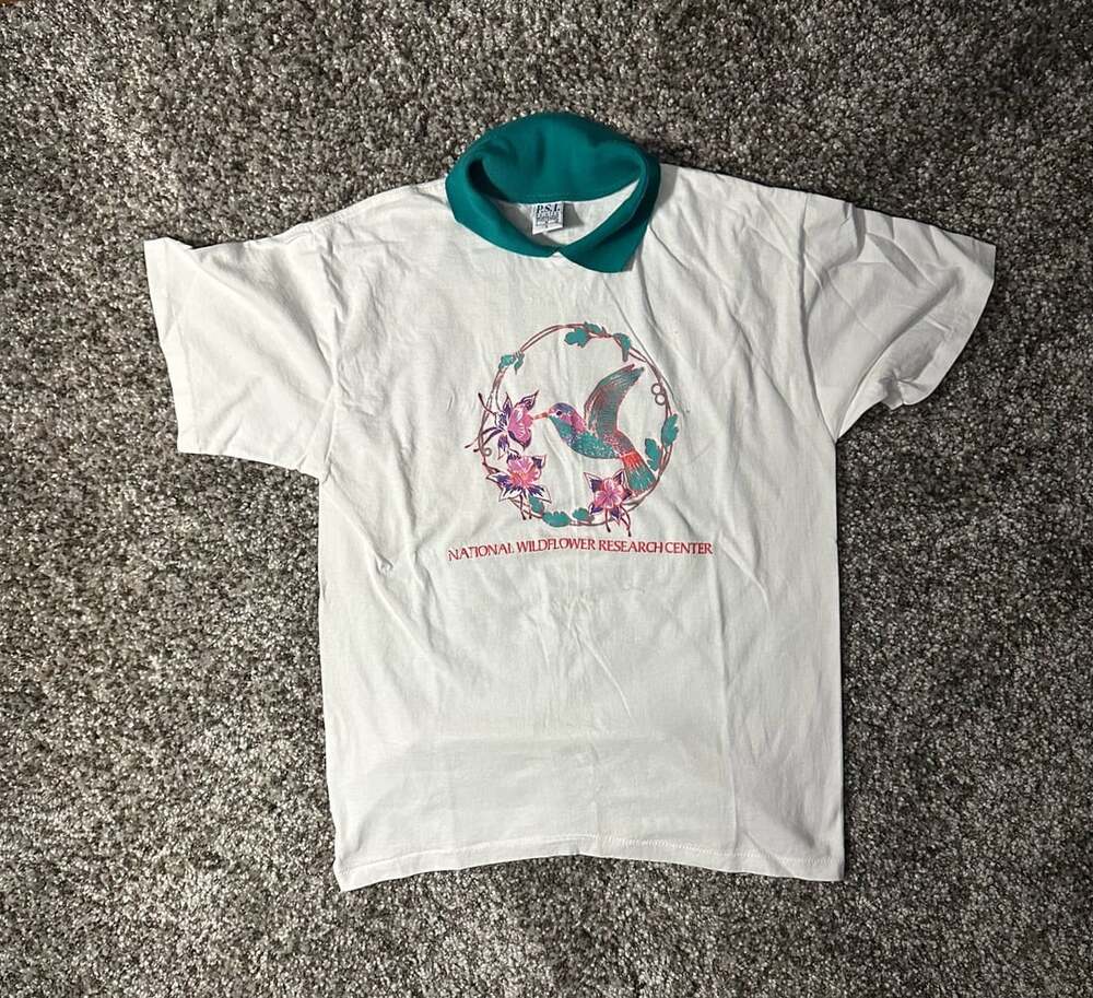 Vintage P.S.I. Printed Sportswear National Wildflower Research Center Shirt Size